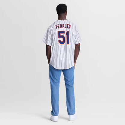 Men's New York Mets Freddy Peralta Nike White Home Replica Jersey