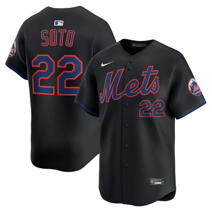 Men's New York Mets Juan Soto Nike Black Alternate Limited Jersey