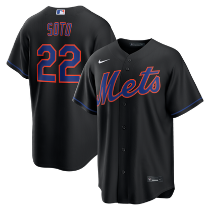 Men's New York Mets Juan Soto Nike Black Alternate Replica Jersey