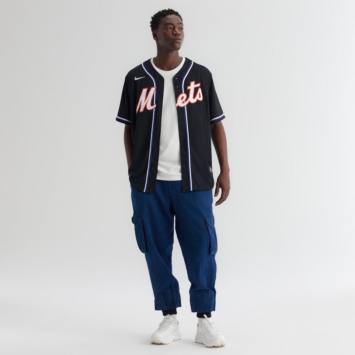 Men's New York Mets Juan Soto Nike Fashion Replica Black Out Jersey