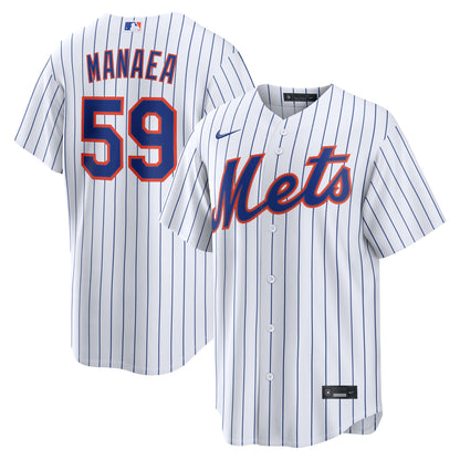 Men's New York Mets Sean Manaea Nike White Home Replica Jersey