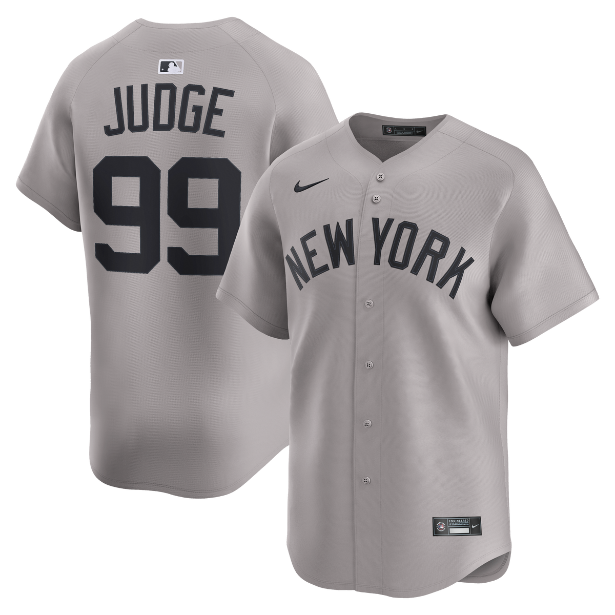 Men's New York Yankees Aaron Judge Nike Gray Road Limited Player Jersey