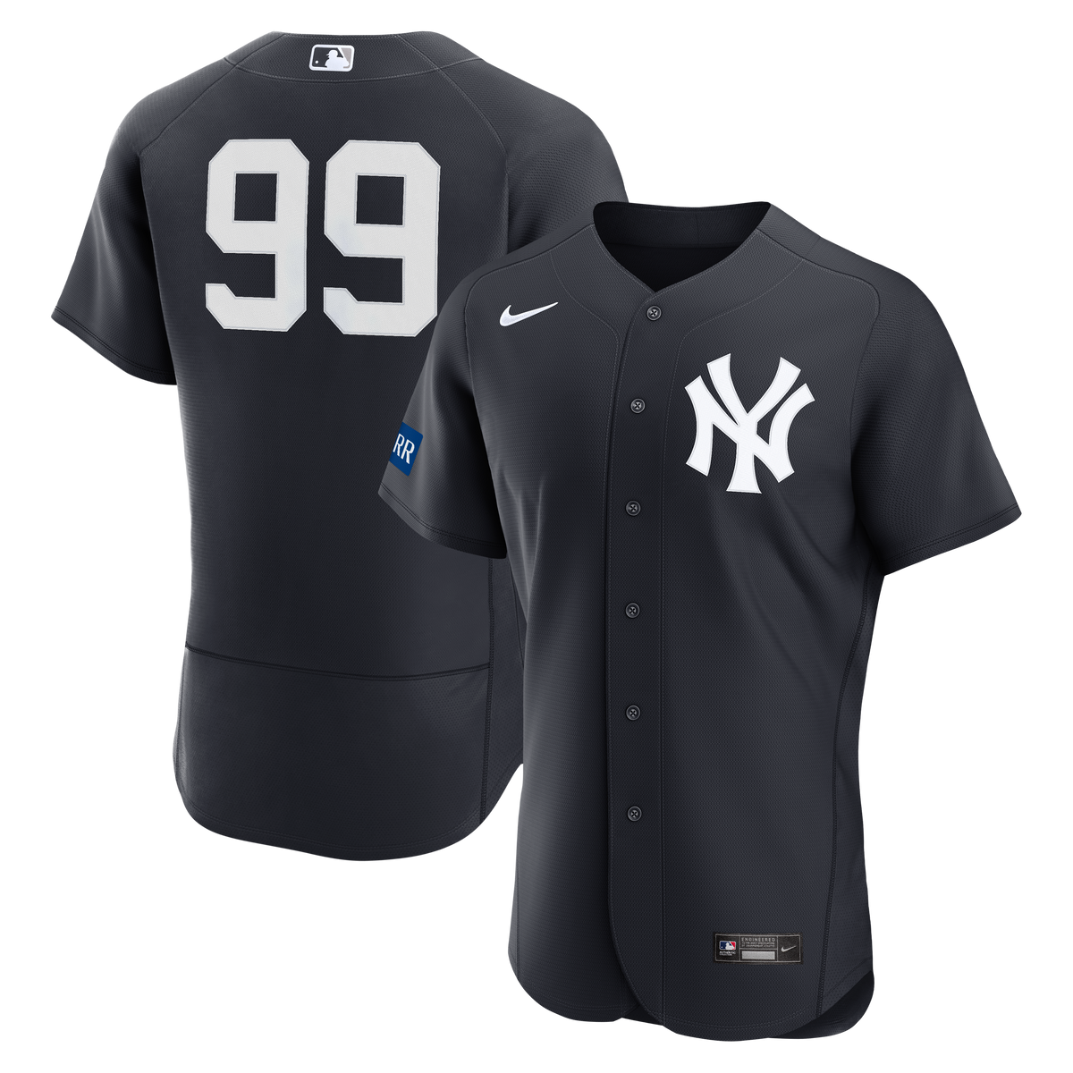 Men's New York Yankees Aaron Judge Nike Navy Alternate Authentic Sponsor Patch Jersey