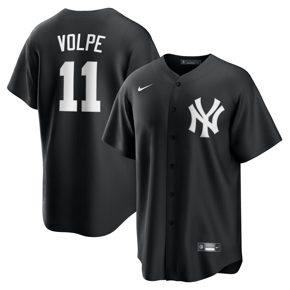 Men's New York Yankees Anthony Volpe Nike Black Fashion Replica Player Jersey