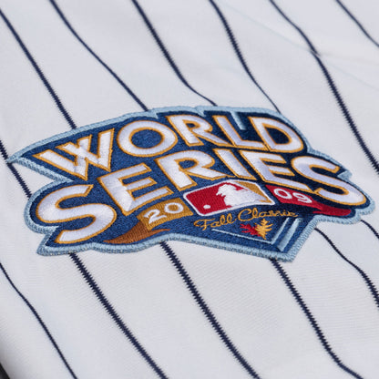 Men's New York Yankees CC Sabathia Mitchell & Ness White 2009 Cooperstown Collection Authentic Jersey