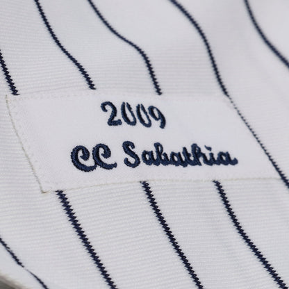 Men's New York Yankees CC Sabathia Mitchell & Ness White 2009 Cooperstown Collection Authentic Jersey