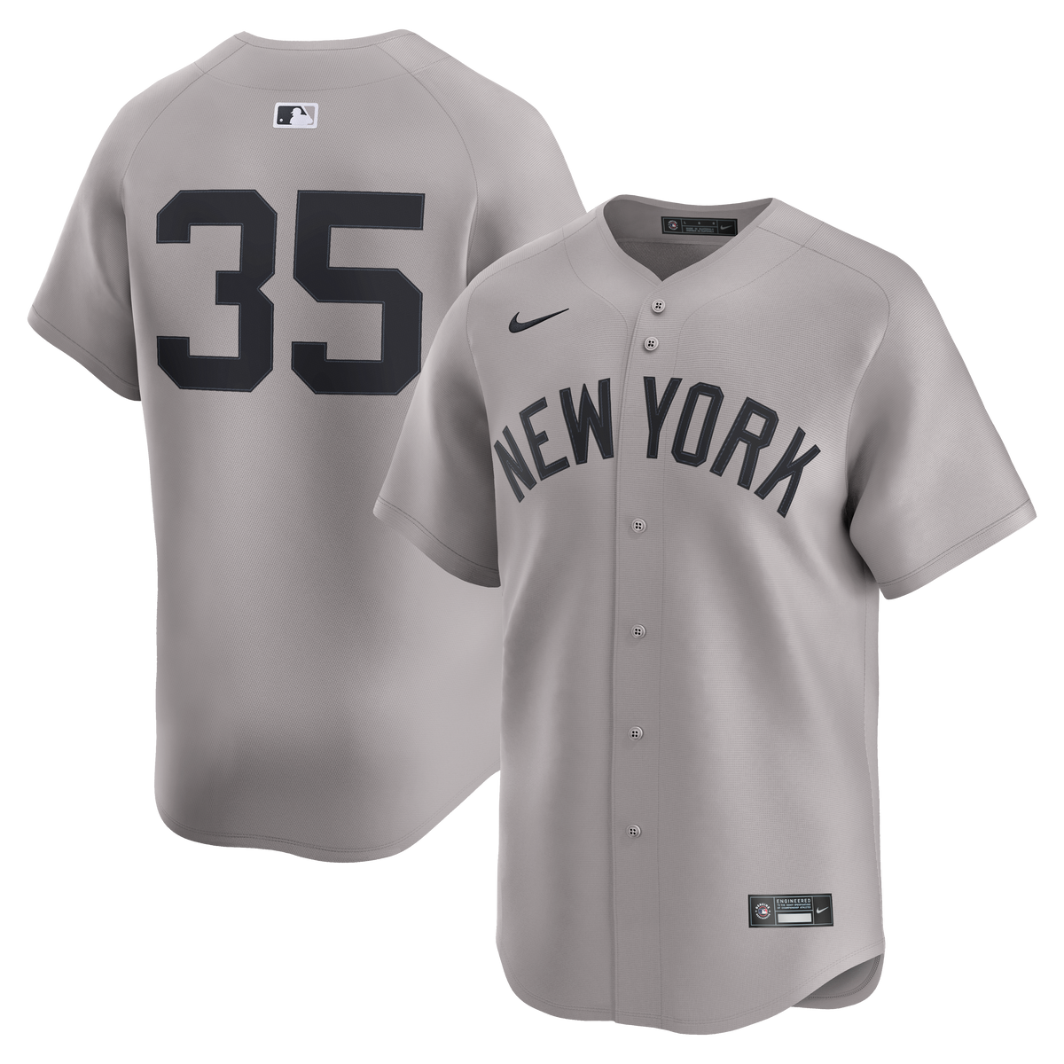 Men's New York Yankees Cody Bellinger Nike Gray Road Limited Player Jersey