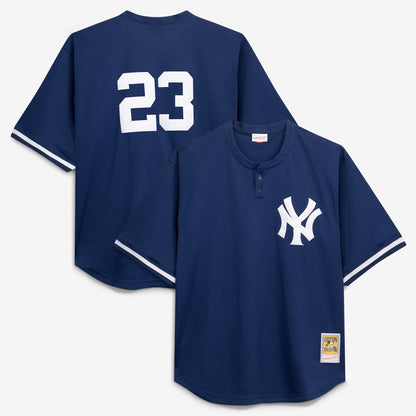 Men's New York Yankees Don Mattingly Mitchell & Ness Navy Cooperstown Collection Big & Tall Mesh Batting Practice Jersey
