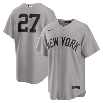 Men's New York Yankees Giancarlo Stanton Nike Gray Road Replica Jersey