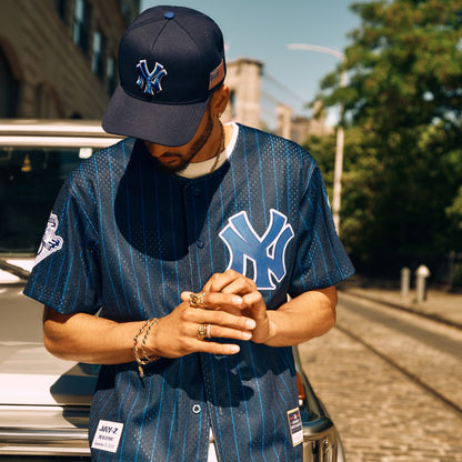 Men's New York Yankees Jay-Z The Blueprint x Mitchell & Ness Navy Mesh Baseball Jersey