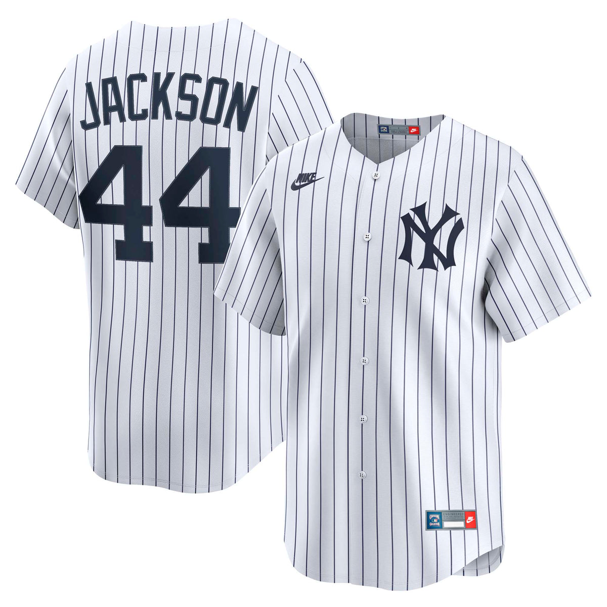 Men's New York Yankees Reggie Jackson Nike White Throwback Cooperstown Collection Limited Jersey