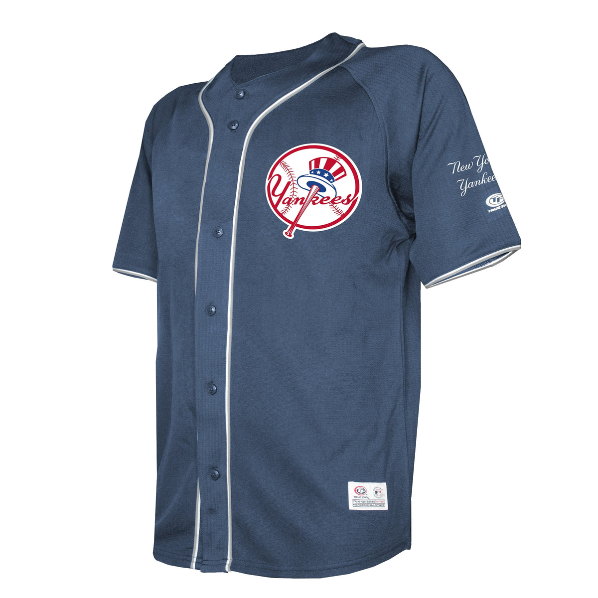 Men's New York Yankees Stitches Navy Team Color Full-Button Fashion Jersey