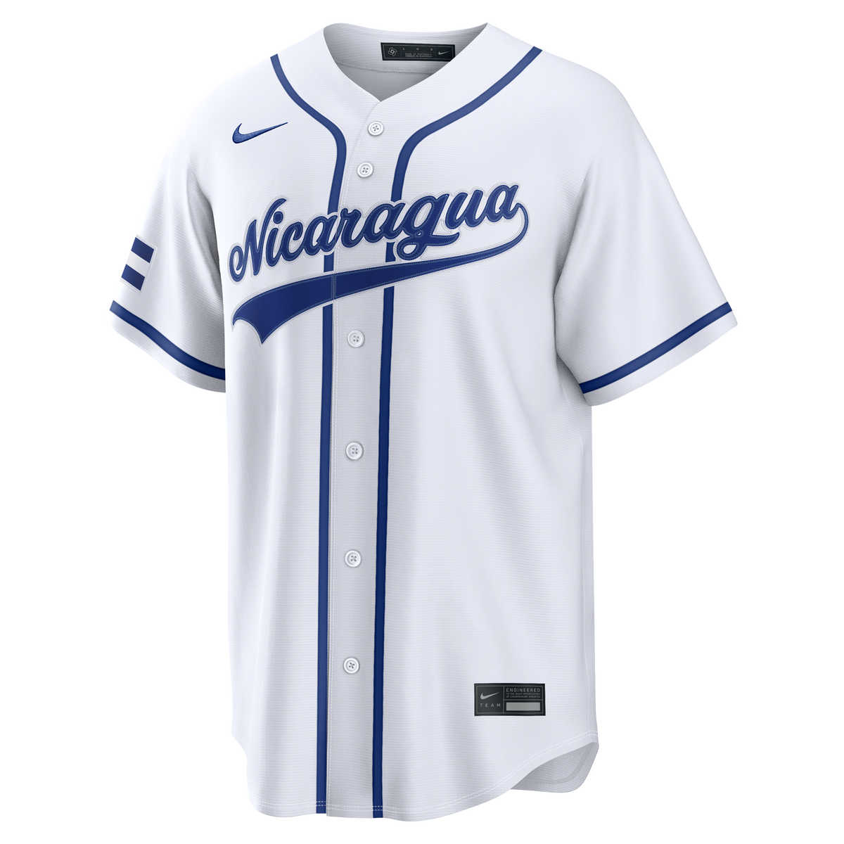 Men's Nicaragua Baseball Nike White 2026 World Baseball Classic Home Stadium Jersey