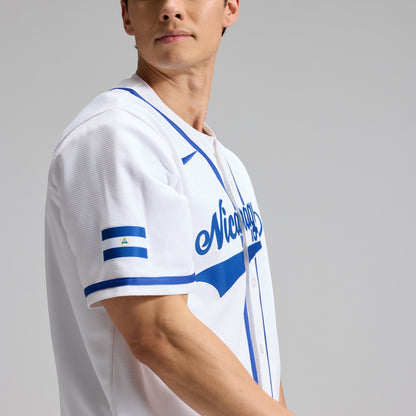 Men's Nicaragua Baseball Nike White 2026 World Baseball Classic Home Stadium Jersey