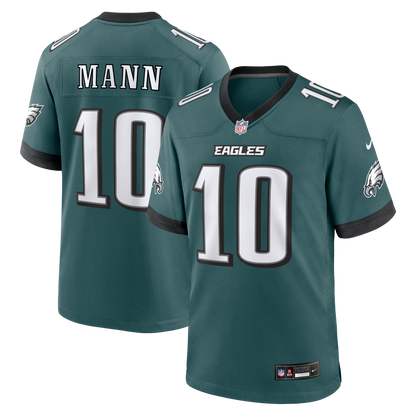 Men's Philadelphia Eagles Braden Mann Nike Midnight Green Team Game Jersey
