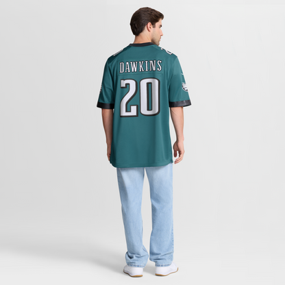 Men's Philadelphia Eagles Brian Dawkins Nike Midnight Green Team Game Jersey