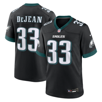 Men's Philadelphia Eagles Cooper DeJean Nike Black Alternate Game Jersey