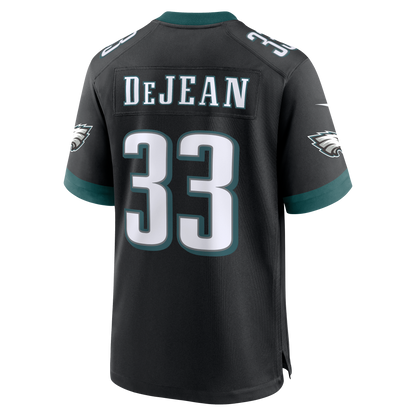 Men's Philadelphia Eagles Cooper DeJean Nike Black Alternate Game Jersey
