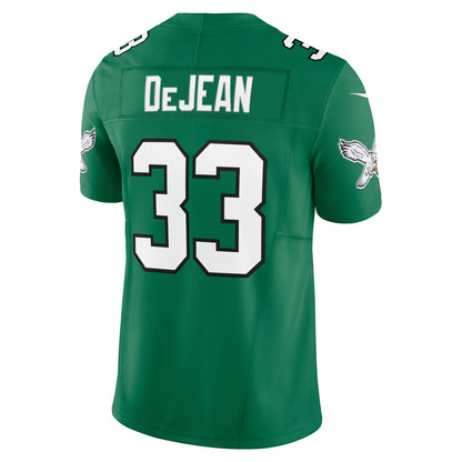 Men's Philadelphia Eagles Cooper DeJean Nike Kelly Green Alternate 2 Vapor F.U.S.E. Limited Jersey