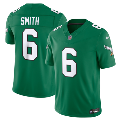 Men's Philadelphia Eagles DeVonta Smith Nike Kelly Green Alternate Vapor F.U.S.E. Stitched Limited Jersey