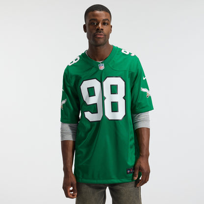 Men's Philadelphia Eagles Jalen Carter Nike Kelly Green Alternate Game Jersey