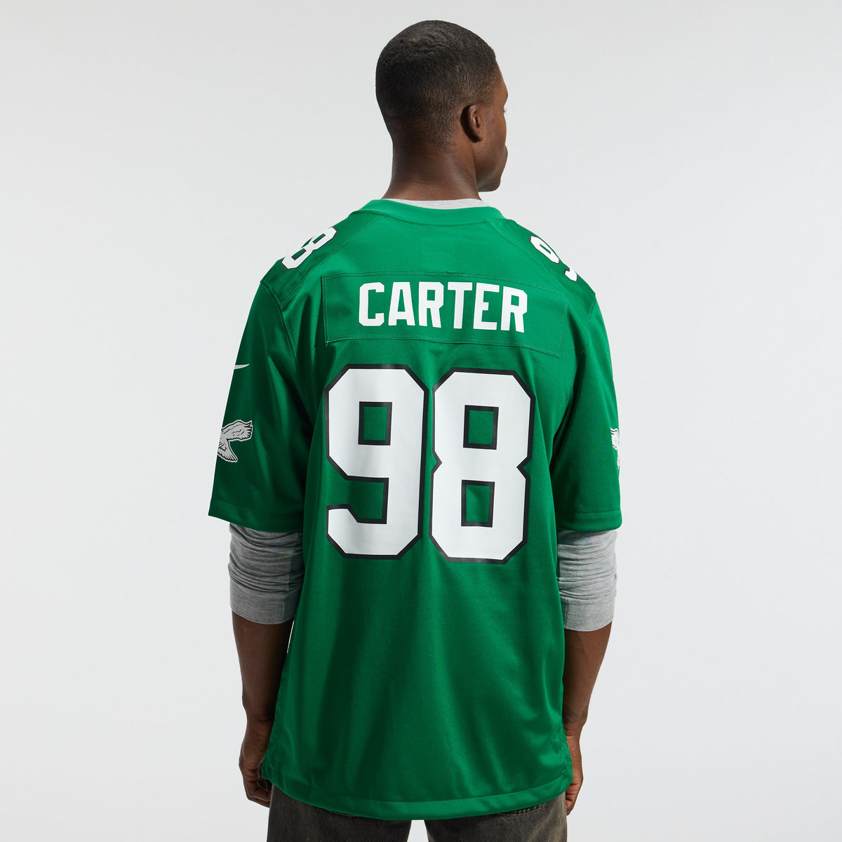 Men's Philadelphia Eagles Jalen Carter Nike Kelly Green Alternate Game Jersey