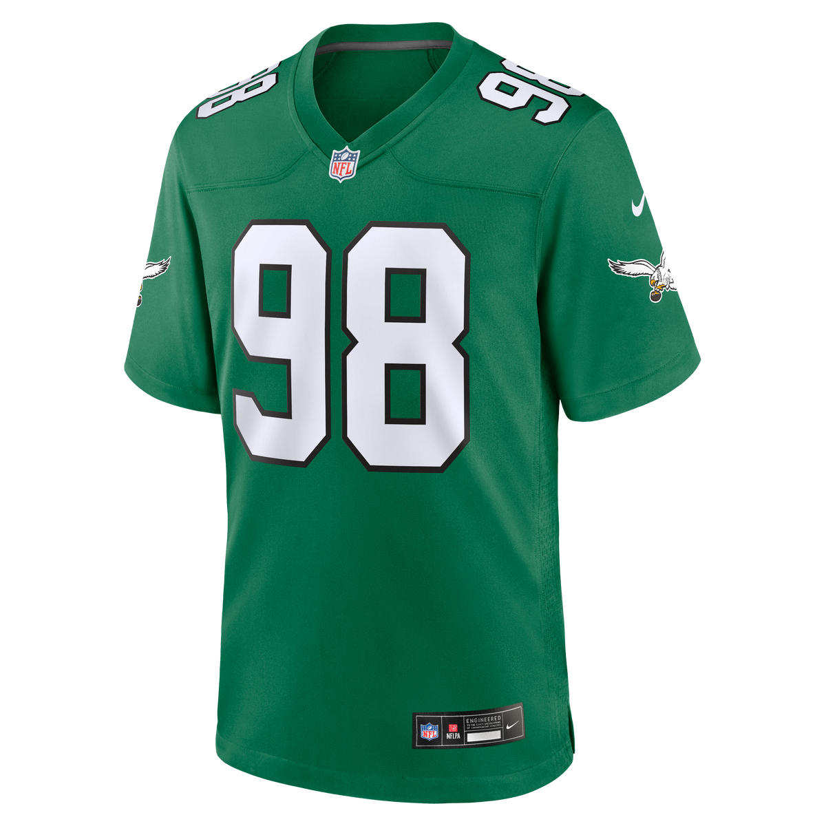 Men's Philadelphia Eagles Jalen Carter Nike Kelly Green Alternate Game Jersey