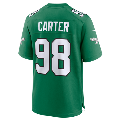 Men's Philadelphia Eagles Jalen Carter Nike Kelly Green Alternate Game Jersey