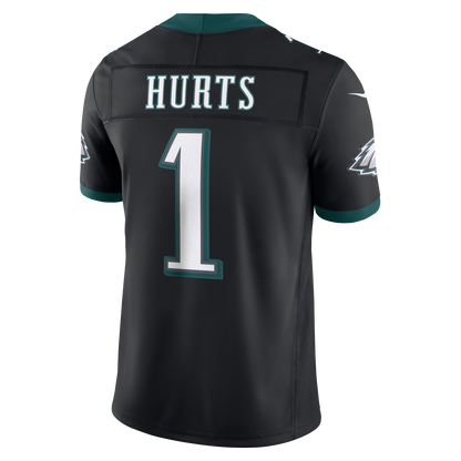 Men's Philadelphia Eagles Jalen Hurts Nike Black Alternate Vapor F.U.S.E. Stitched Limited Jersey