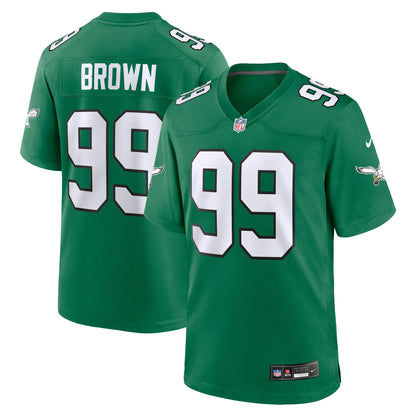 Men's Philadelphia Eagles Jerome Brown Nike Kelly Green Retired Player Alternate Game Jersey
