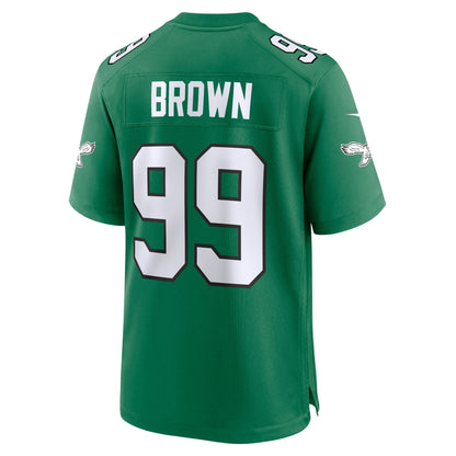 Men's Philadelphia Eagles Jerome Brown Nike Kelly Green Retired Player Alternate Game Jersey