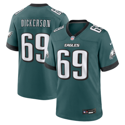 Men's Philadelphia Eagles Landon Dickerson Nike Midnight Green Team Game Jersey