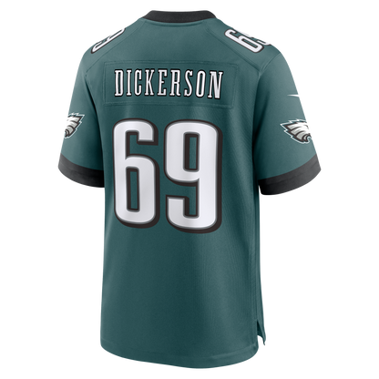 Men's Philadelphia Eagles Landon Dickerson Nike Midnight Green Team Game Jersey