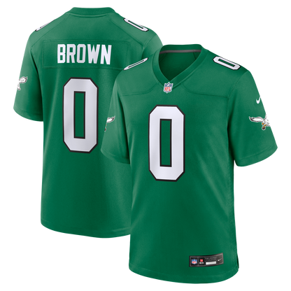 Men's Philadelphia Eagles Marquise Brown Nike Kelly Green Alternate 2 Game Jersey