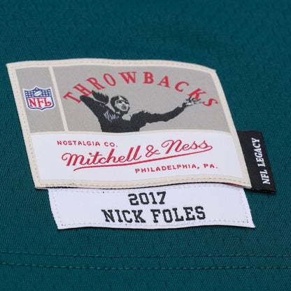 Men's Philadelphia Eagles Nick Foles Mitchell & Ness Midnight Green Legacy Replica Jersey