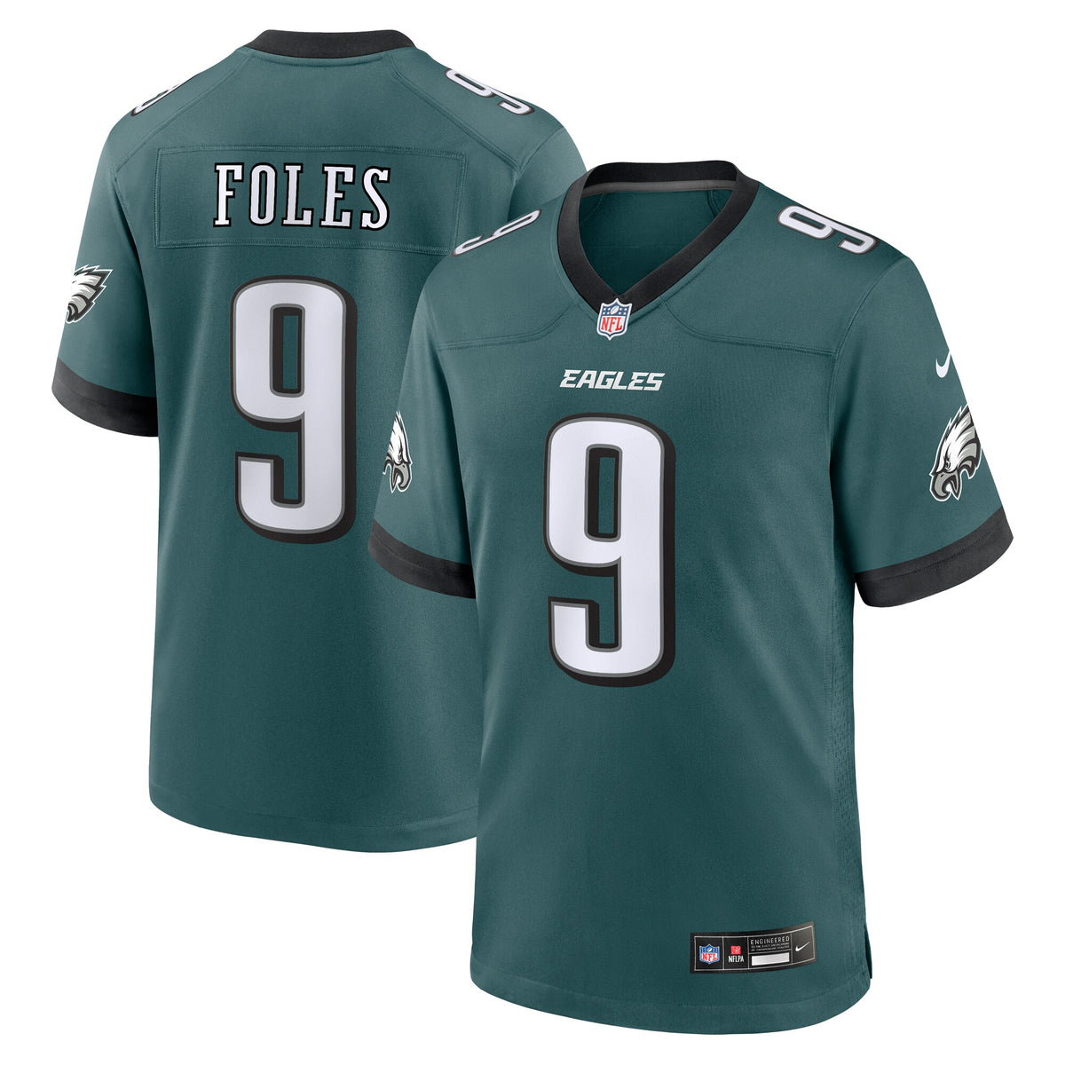 Men's Philadelphia Eagles Nick Foles Nike Midnight Green Team Retired Player Game Jersey