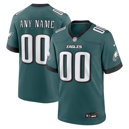 Men's Philadelphia Eagles Nike Midnight Green Team Custom Game Jersey