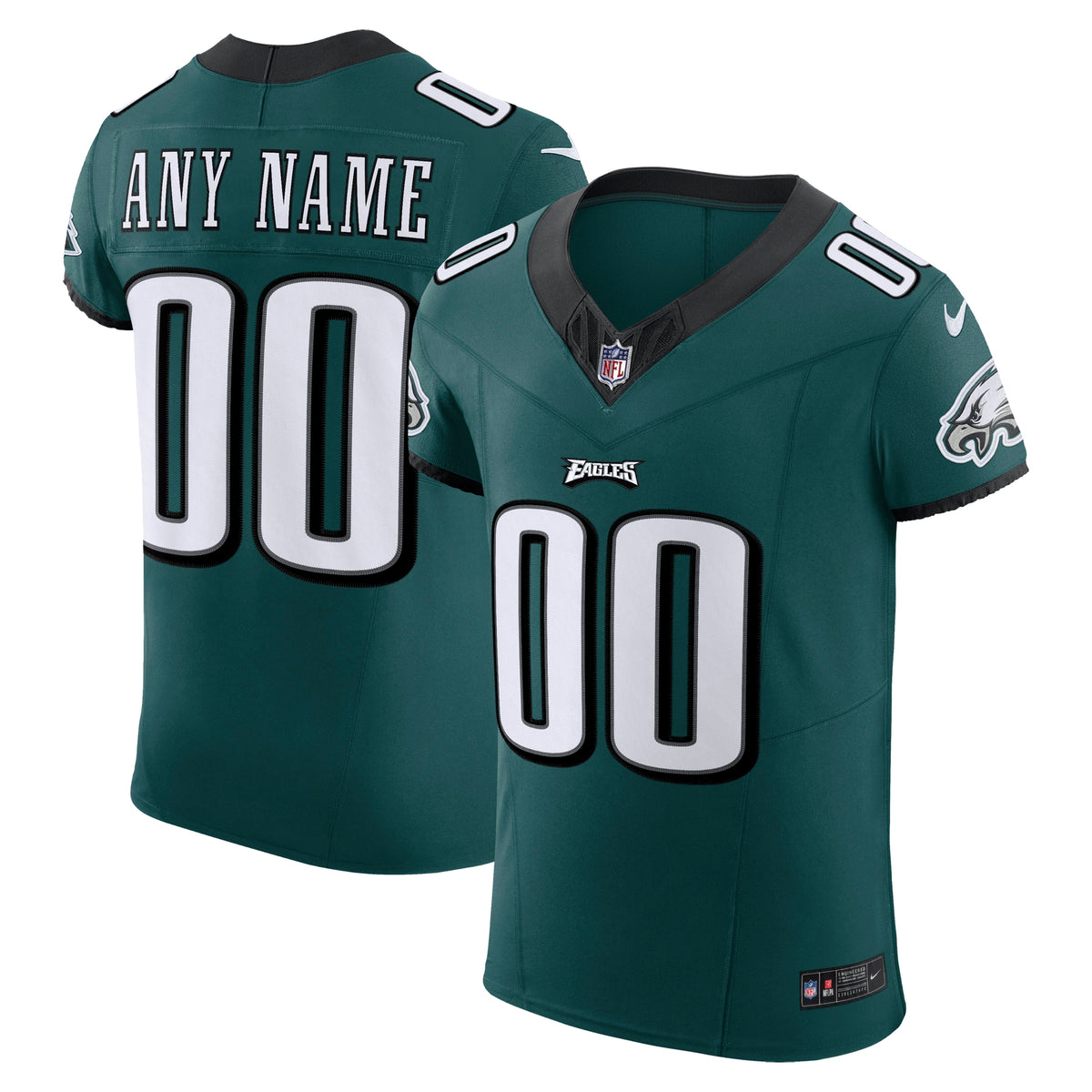 Men's Philadelphia Eagles Nike Midnight Green Vapor F.U.S.E. Elite Custom Jersey