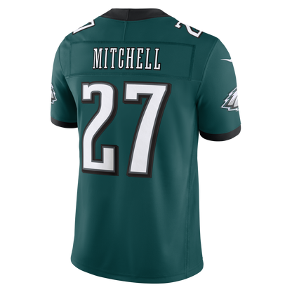 Men's Philadelphia Eagles Quinyon Mitchell Nike Midnight Green Team Vapor F.U.S.E. Stitched Limited Jersey