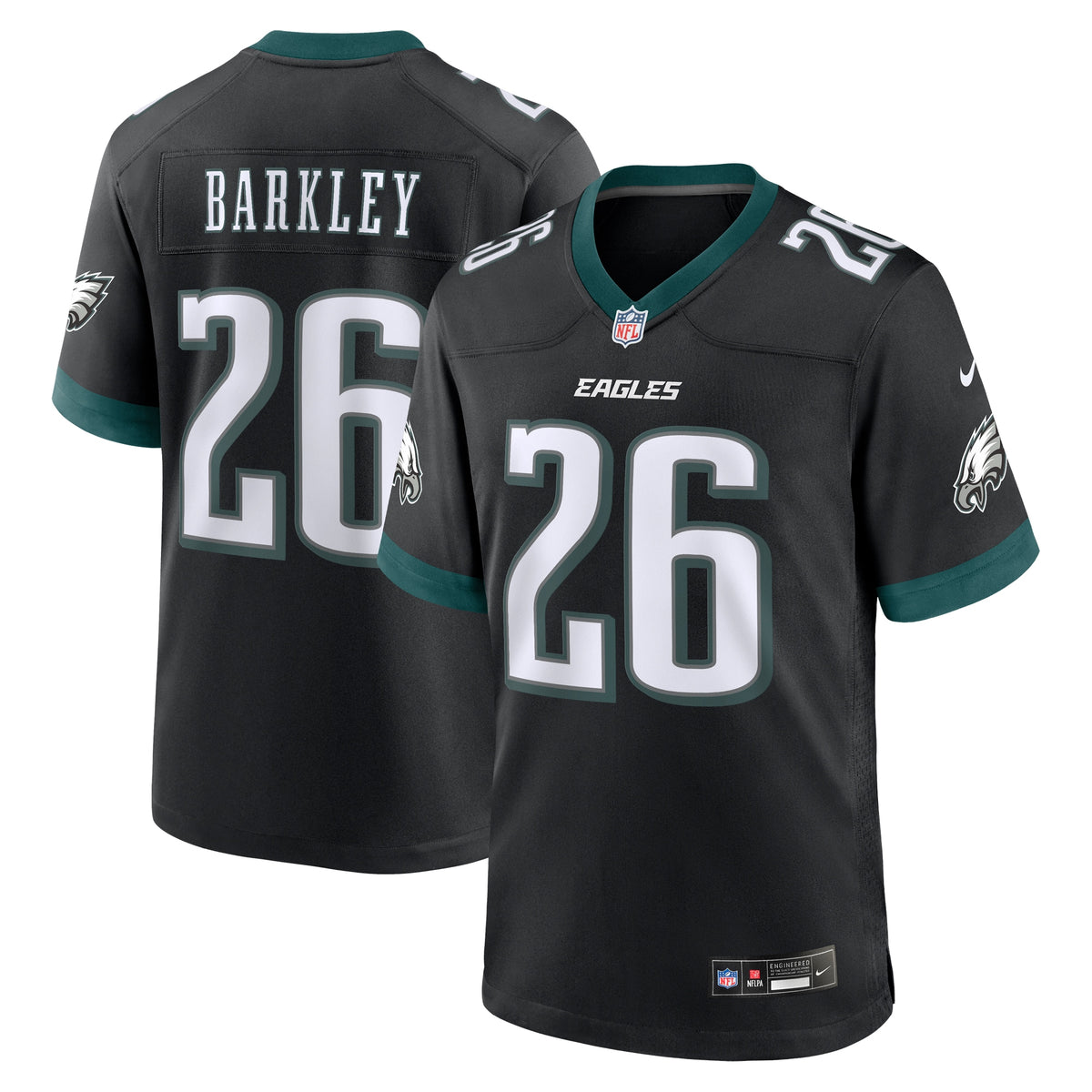 Men's Philadelphia Eagles Saquon Barkley Nike Black Alternate Game Jersey