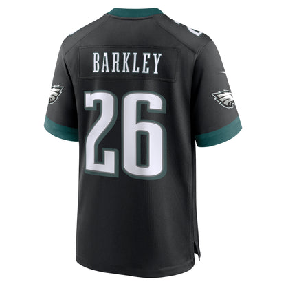 Men's Philadelphia Eagles Saquon Barkley Nike Black Alternate Game Jersey