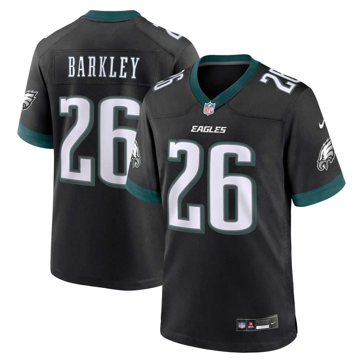 Men's Philadelphia Eagles Saquon Barkley Nike Black Alternate Game Jersey