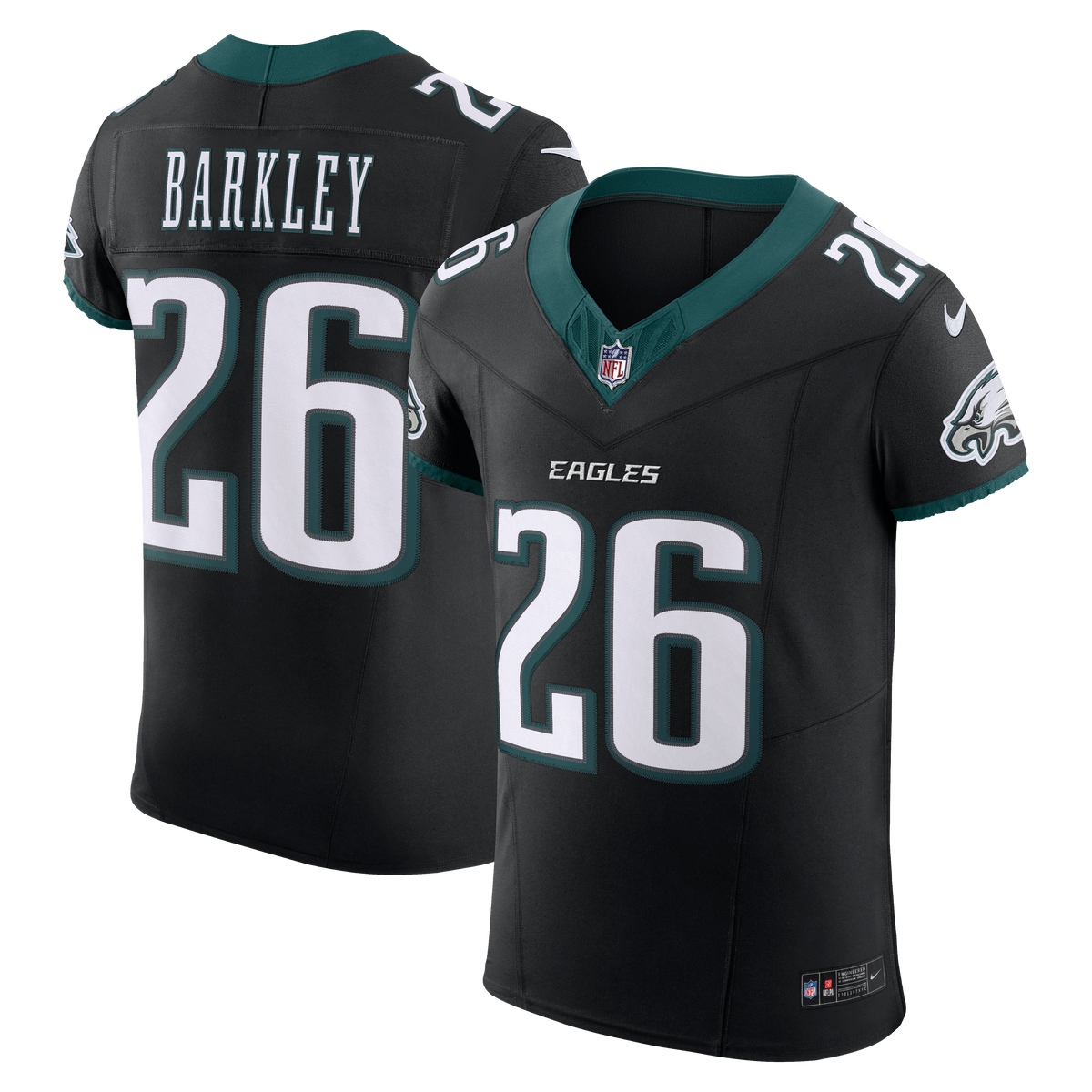 Men's Philadelphia Eagles Saquon Barkley Nike Black Alternate Vapor F.U.S.E. Elite Jersey