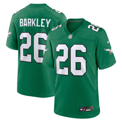 Men's Philadelphia Eagles Saquon Barkley Nike Kelly Green Alternate Game Jersey