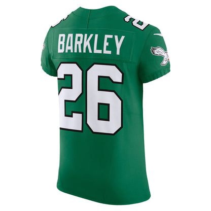 Men's Philadelphia Eagles Saquon Barkley Nike Kelly Green Alternate Vapor F.U.S.E. Elite Jersey