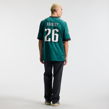 Men's Philadelphia Eagles Saquon Barkley Nike Midnight Green Team Game Jersey