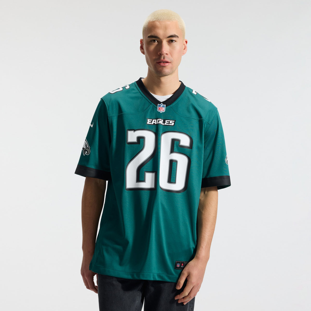 Men's Philadelphia Eagles Saquon Barkley Nike Midnight Green Team Game Jersey