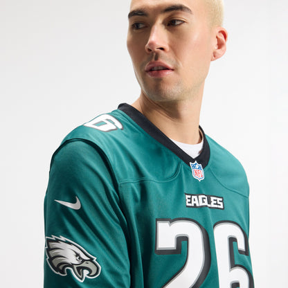 Men's Philadelphia Eagles Saquon Barkley Nike Midnight Green Team Game Jersey