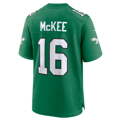 Men's Philadelphia Eagles Tanner McKee Nike Kelly Green Alternate Game Jersey