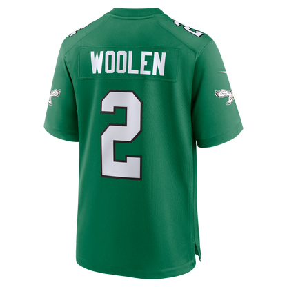 Men's Philadelphia Eagles Tariq Woolen Nike Kelly Green Alternate Game Jersey
